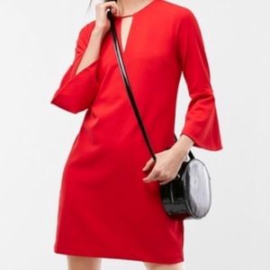 Red Shift Dress